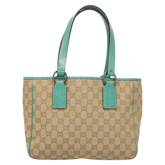 GUCCI GG Canvas Tote Bag Beige Silver - Picture 3 of 16
